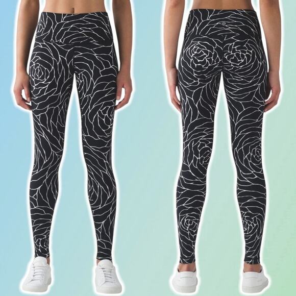 LULULEMON Wunder Under Hi-Rise Tight Luxtreme 6 Radiate Rose Alpine White Black - Picture 1 of 10